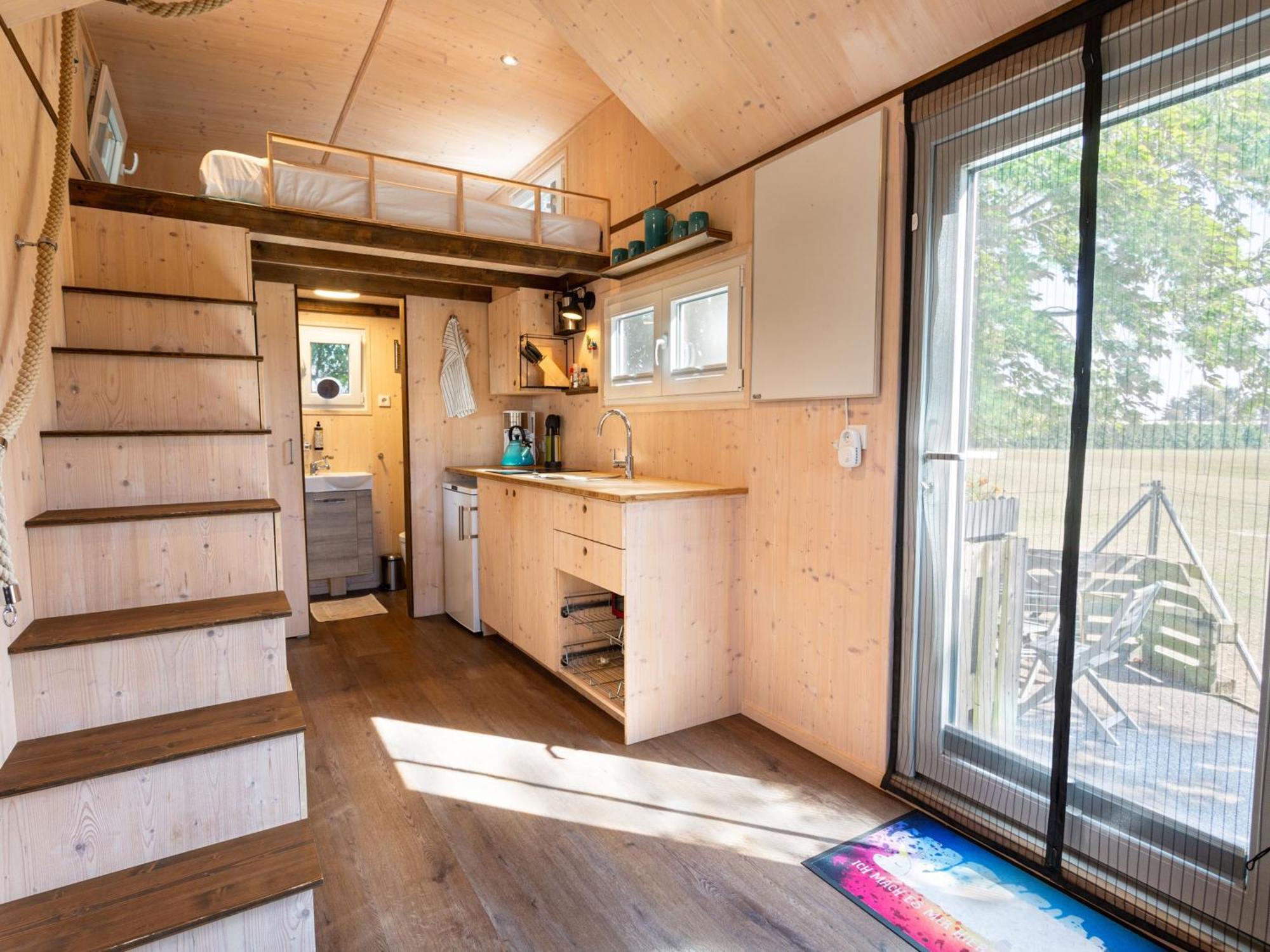 Вилла Tiny House Auf Der Alpaka Farm Rubkow Экстерьер фото